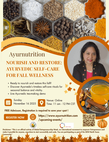 Nourish & Restore: Ayurvedic Self-Care for Fall Wellness